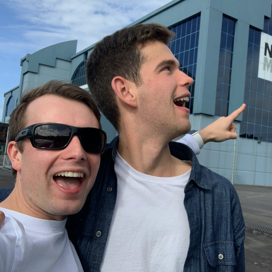 Chris and David pointing